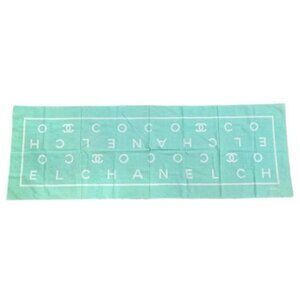 Chanel Light Blue Scarf Small Good 116828
